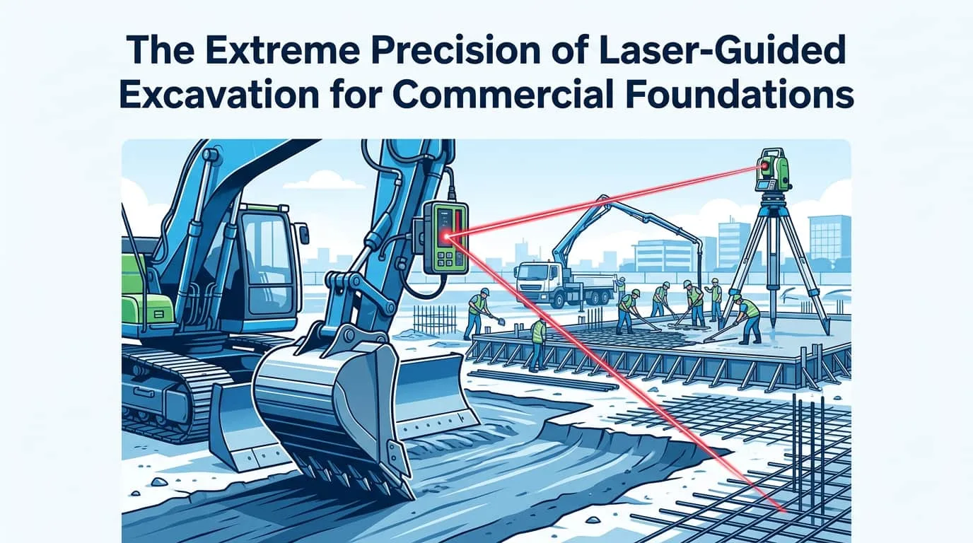 Laser-Guided Commercial Excavation in Ormond Beach